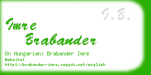 imre brabander business card